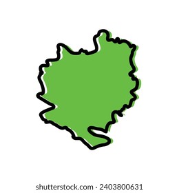 Harare province of Zimbabwe vector map illustration.