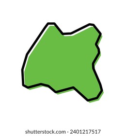 Harari region of Ethiopia vector map design.