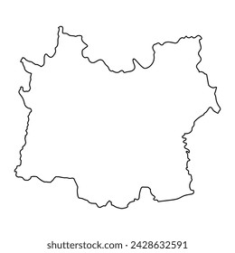 Mapa de la región de Harari, división administrativa de Etiopía. Ilustración vectorial.