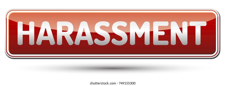 Harassment - red banner with shadow