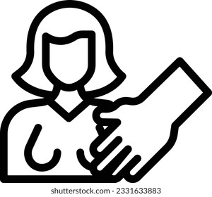 harassment Vector illustration on a transparent background. Premium quality symbols. Stroke vector icon for concept and graphic design.