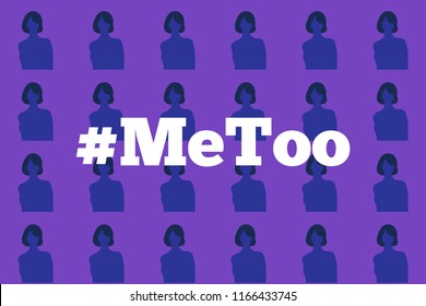 Harassment vector poster, silhouette of a girl on the background