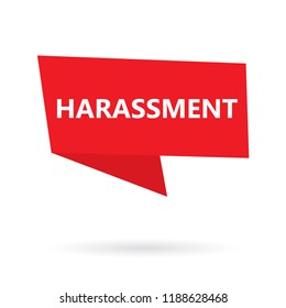 Harassment Word On A Speach Bubble- Vector Illustration