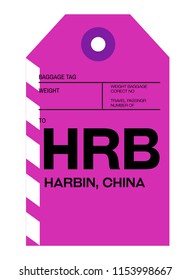 Harbin China Airport Luggage Tag