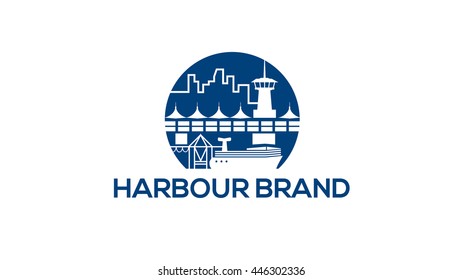 Harbor brand vector logo template