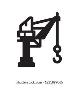 Harbor crane icon. Trendy Harbor crane logo concept on white background from Industry collection. Suitable for use on web apps, mobile apps and print media.