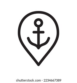 harbor icon or logo isolated sign symbol vector illustration - high quality black style vector icons