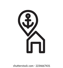 harbor icon or logo isolated sign symbol vector illustration - high quality black style vector icons