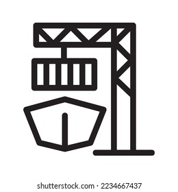 harbor icon or logo isolated sign symbol vector illustration - high quality black style vector icons