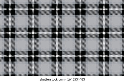 Harbor Mist grey color themed plaid SCOTTISH TARTAN Checkered Fabric Pattern background.