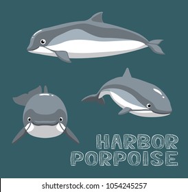 Harbor Porpoise Cartoon Vector Illustration