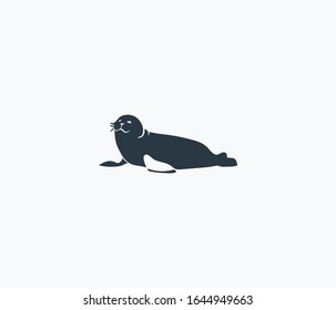 Harbor seal icon isolated on clean background. Harbor seal icon concept drawing icon in modern style. Vector illustration for your web mobile logo app UI design.