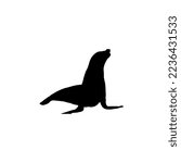 Harbor seal icon. Simple style protecting seals poster background symbol. Harbor seal brand logo design element. Harbor seal t-shirt printing. vector for sticker.