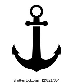 Harbor tool boat anchor solid icon design