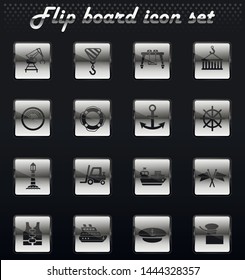 harbor vector flip mechanical icons for user interface design