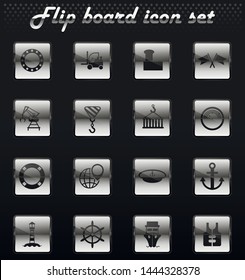 harbor vector flip mechanical icons for user interface design