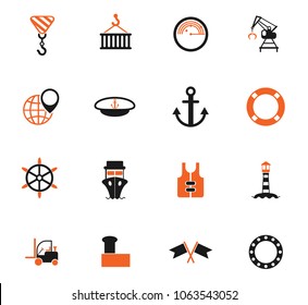 harbor vector icons for web and user interface design