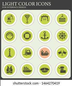 harbor web icons for user interface design
