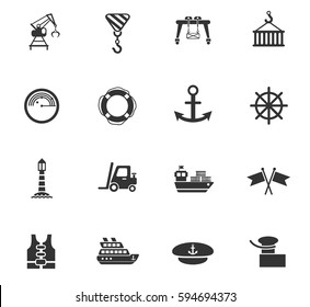 harbor web icons for user interface design