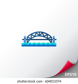 Harbour bridge in Australia vector icon