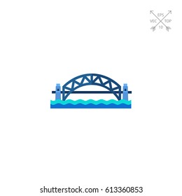 Harbour bridge in Australia vector icon