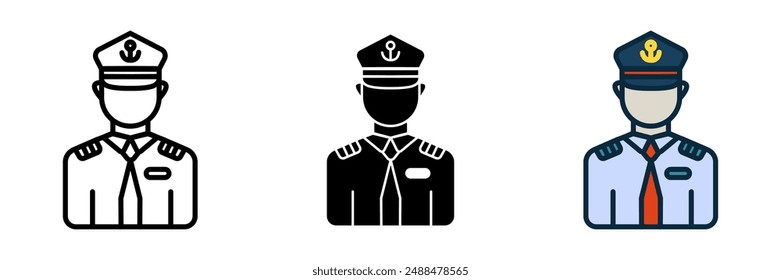 The Harbour Master icon symbolizes authority and maritime management, ideal for port websites, harbor blogs, and marine-themed projects.