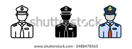 The Harbour Master icon symbolizes authority and maritime management, ideal for port websites, harbor blogs, and marine-themed projects.