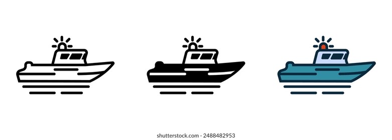 The Harbour Patrol icon represents security and surveillance, ideal for port websites, maritime blogs, and safety-themed projects.