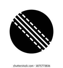 Hard ball cricket ball glyph icon