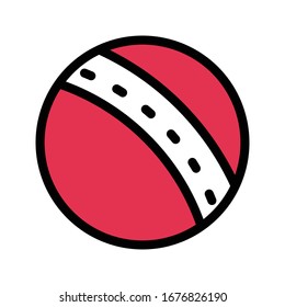 hard ball vector flat color icon 