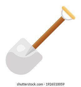 
A hard blade spading tool, flatty style of shovel icon