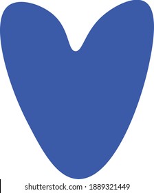 Corazón azul fuerte en vector  