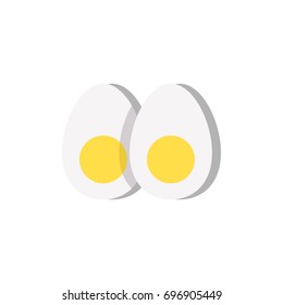hard booiled egg icon vector illustration