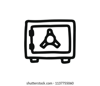 hard box icon hand drawn design illustration,designed for web and app