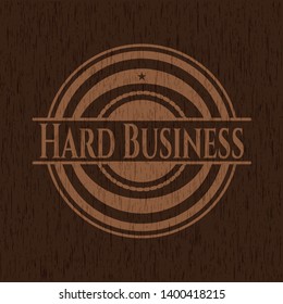Hard Business wood signboards. Vector Illustration.
