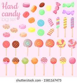 Hard candy colorful isolated illustration, cartoon style sweet candy vector clip art.