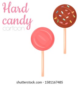 Hard candy colorful isolated illustration, cartoon style sweet candy vector clip art.