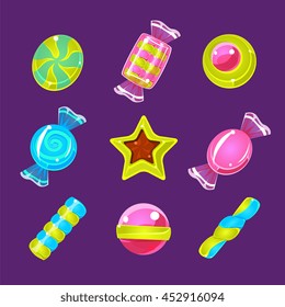 Hard Candy Colorful Simplified Icons Set