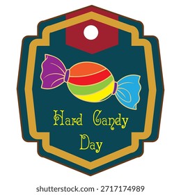 Rótulo Hard Candy Day, ilustração vetorial