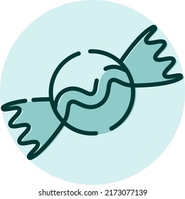 Hard candy, illustration, vector on a white background.