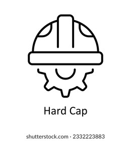 Hard Cap Outline Icon Design illustration. Home Repair And Maintenance Symbol on White background EPS 10 File