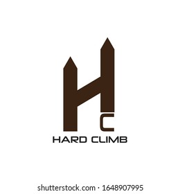 Hard climb industrial logo template