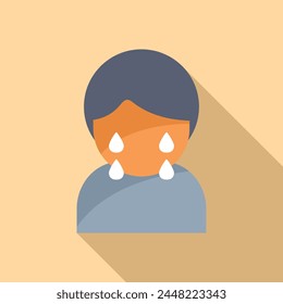 Hard coping skills icon flat vector. Work curiosity. Therapy information respiration