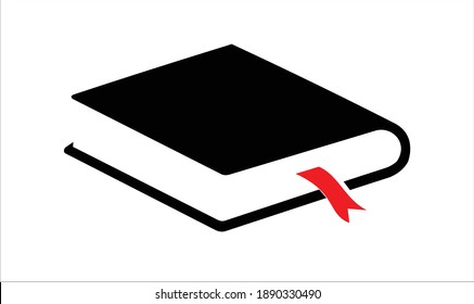 Hard cover black book icon