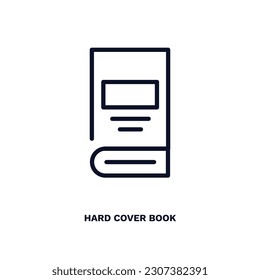 hard cover book icon. Thin line hard cover book icon from education and science collection. Outline vector isolated on white background. Editable hard cover book symbol can be used web and mobile