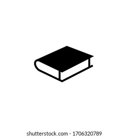 Vektorillustration des Hardcover-Buchs Symbol auf schwarz-solidem, flachem -Symbol einzeln auf weißem Hintergrund