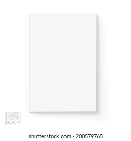 Plantilla de diseño vertical de libro de portada dura. Ilustración detallada del vector.