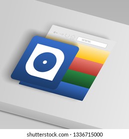 hard disc icon. From collection button icons