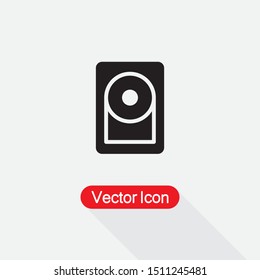 Hard Disc Icon, HDD Icon Vector Illustration Eps10
