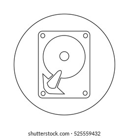 Hard disc icon illustration design 